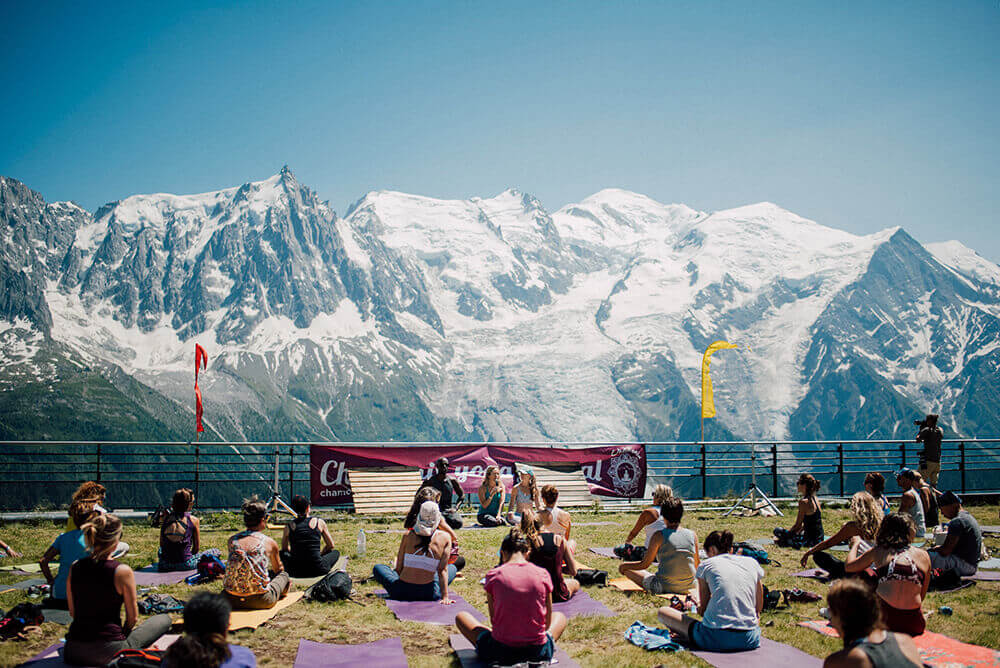 chamonix festival yoga retreat meditation holiday mountains geneva morzine vinyasa chalet french alps ski weekend