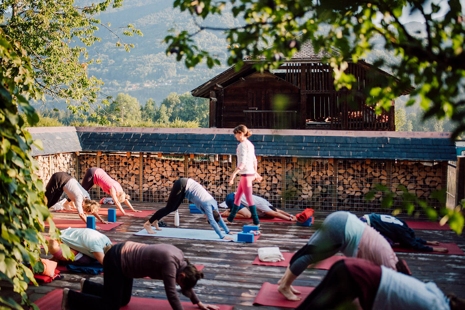 yoga retreat with Julia Barnes in the French Alps