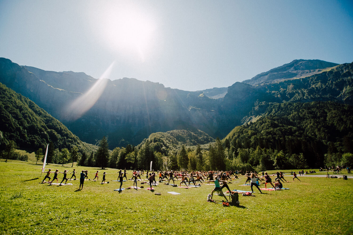 yoga festival in the French Alps