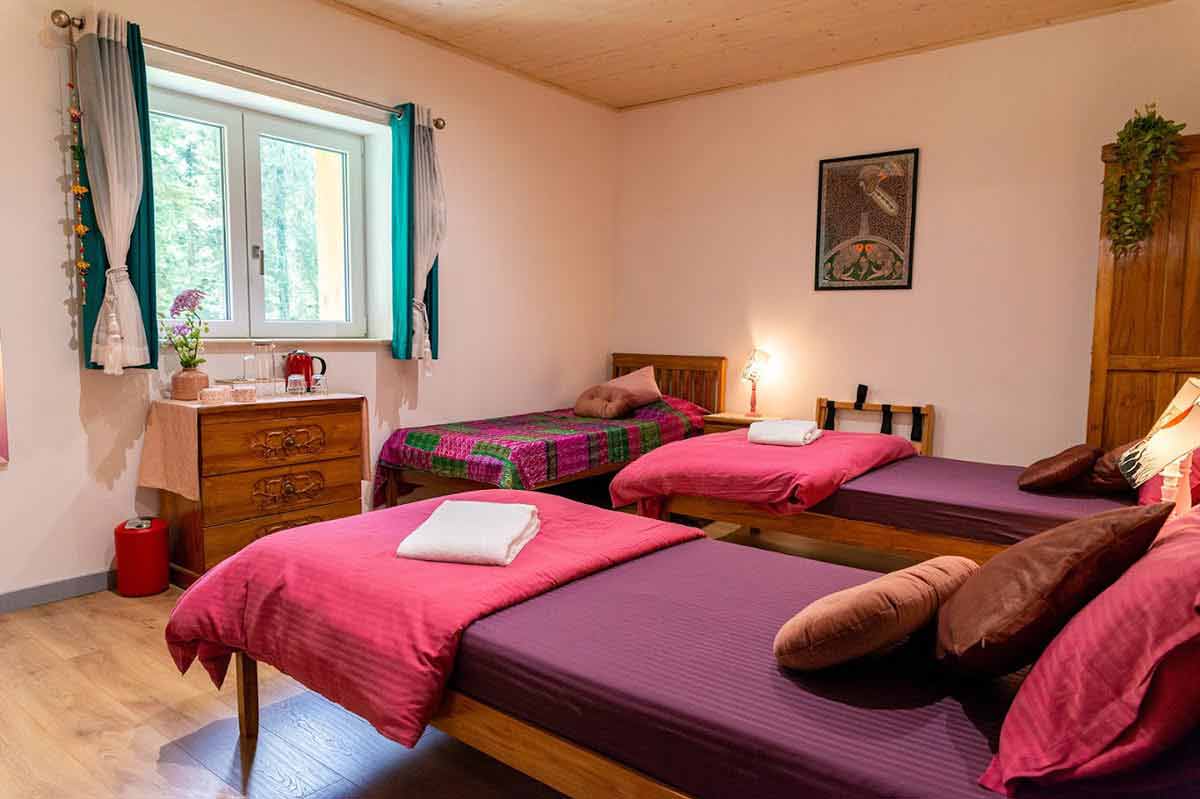 Simple retreat hotel near Geneva in Switzerland