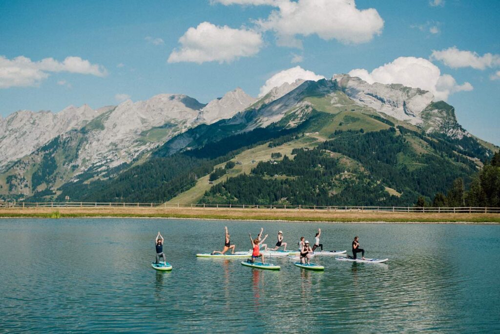 Sup mountain yoga retreat in France, Europe