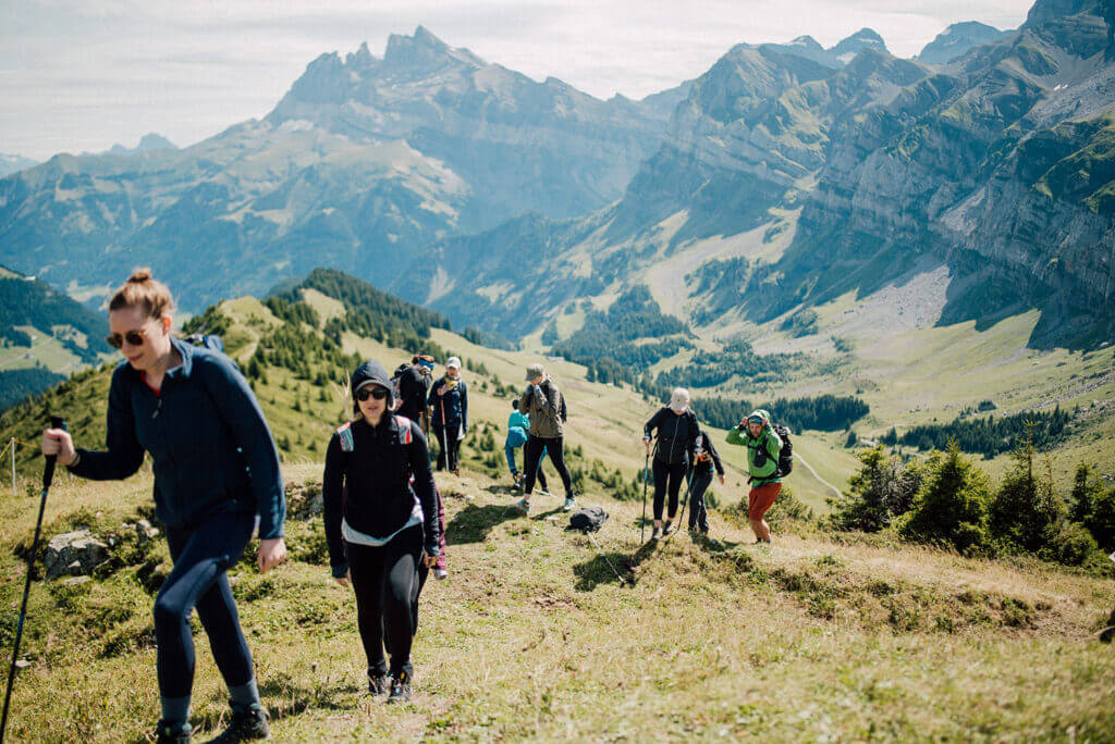 group hiking holiday near Geneva in the French Alps