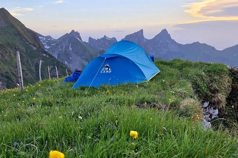 Guided wild camping retreat in Switzerland