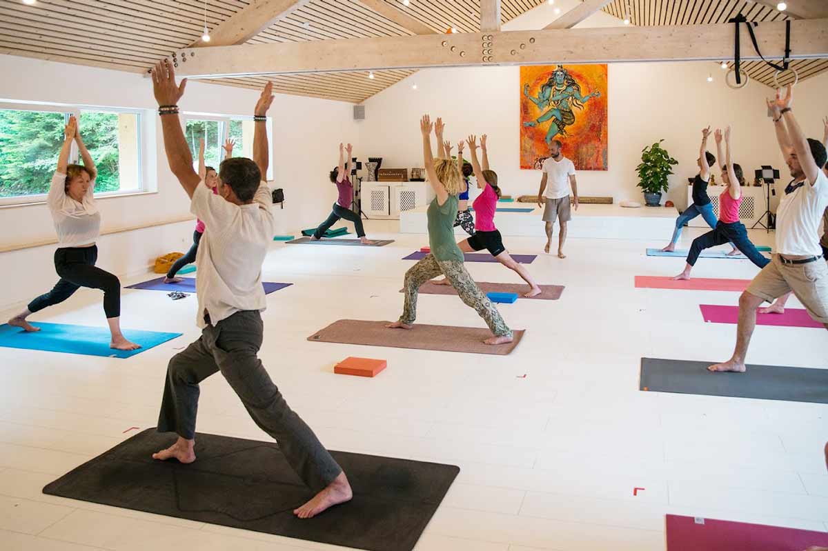 Yoga studio in retreat centre near Geneva in the French Alps