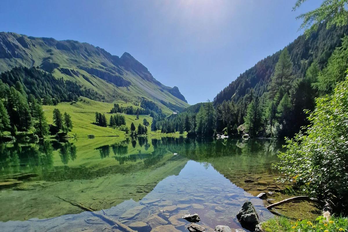 Mountain Lake in Engadin, Switzerland