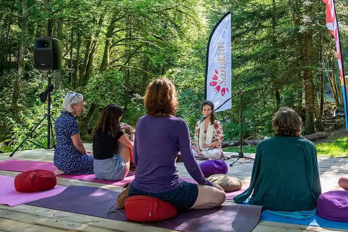 Meditation at Sanskriti Yoga Festival in Scionzier