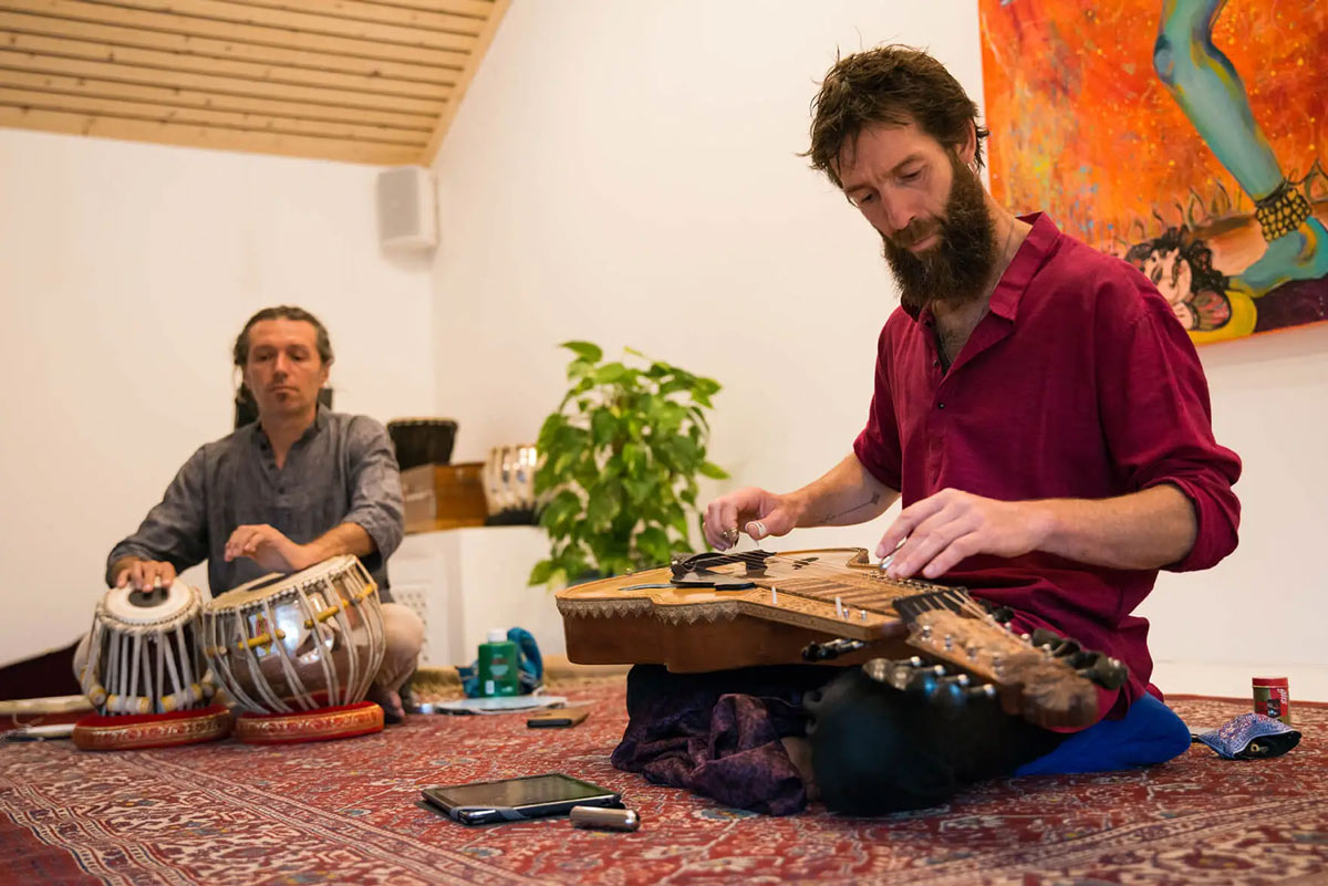 Musicians at Sanskriti Yoga Festival in Scionzier