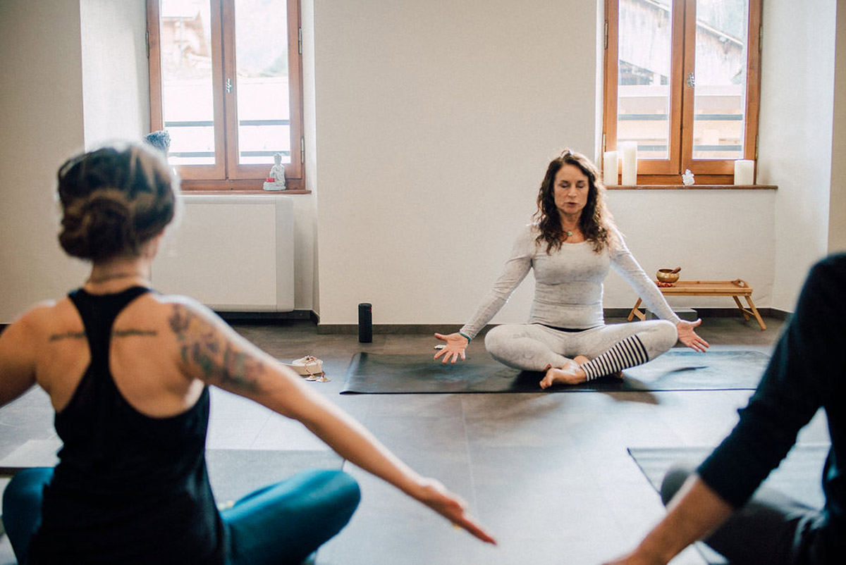 Yoga class in Morzine with Elemental Life