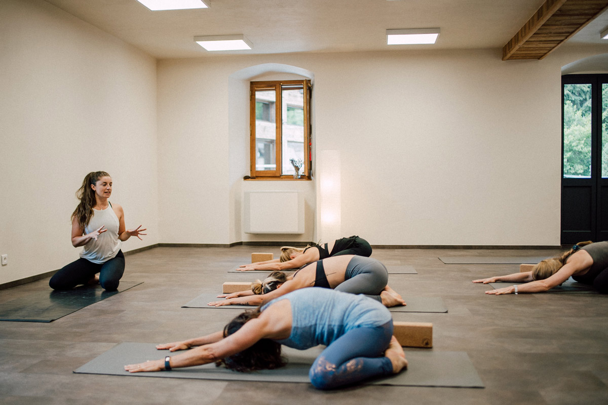 Yoga class with Emily Ruth in Morzine studio