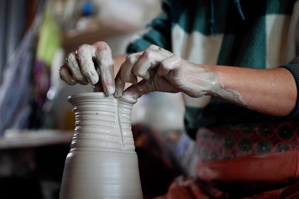 Slow handmade pottery process 
