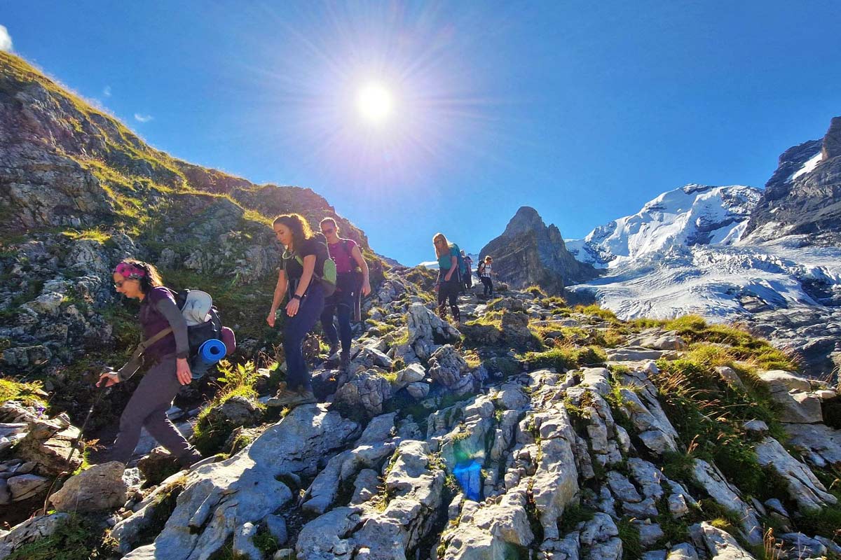 Guided hut to hut trekking in Switzerland