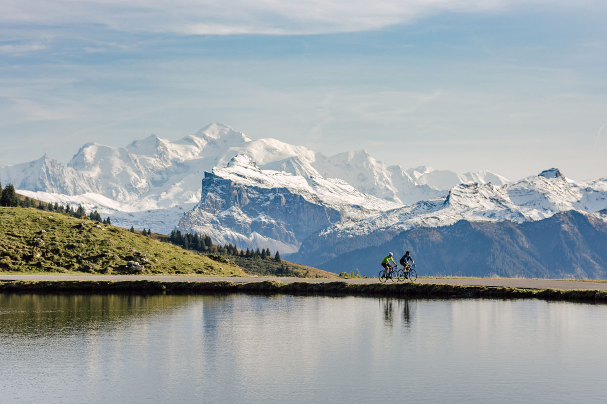 Road cycling in the French Alps