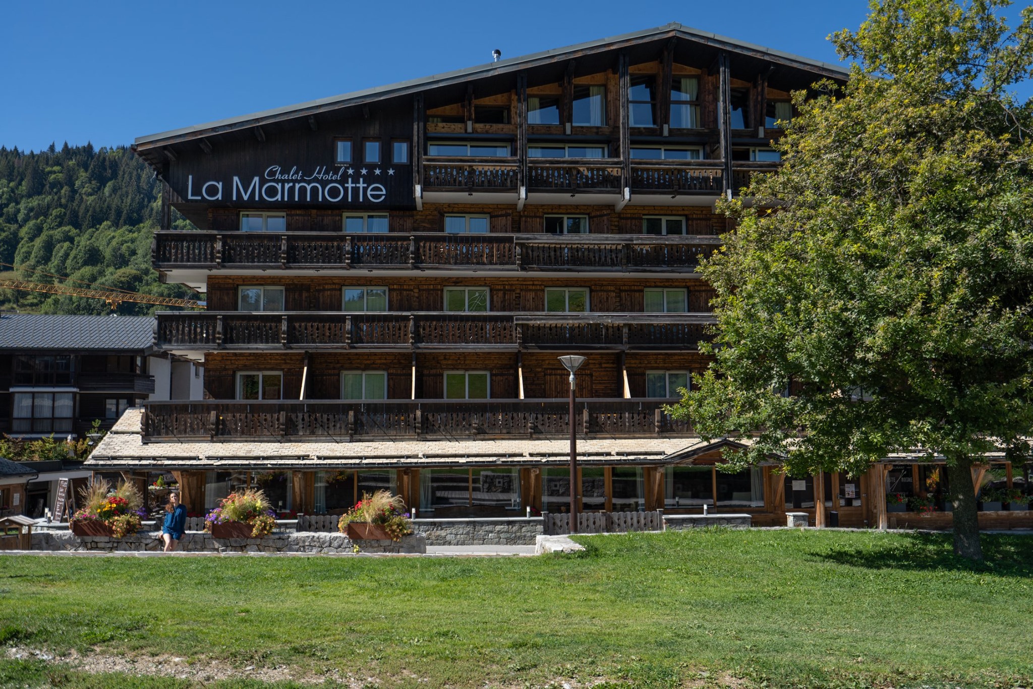 La Marmotte SPA hotel in Les Gets in summer