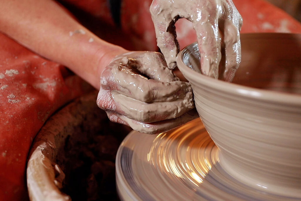 Pottery in Les Gets in the Alps