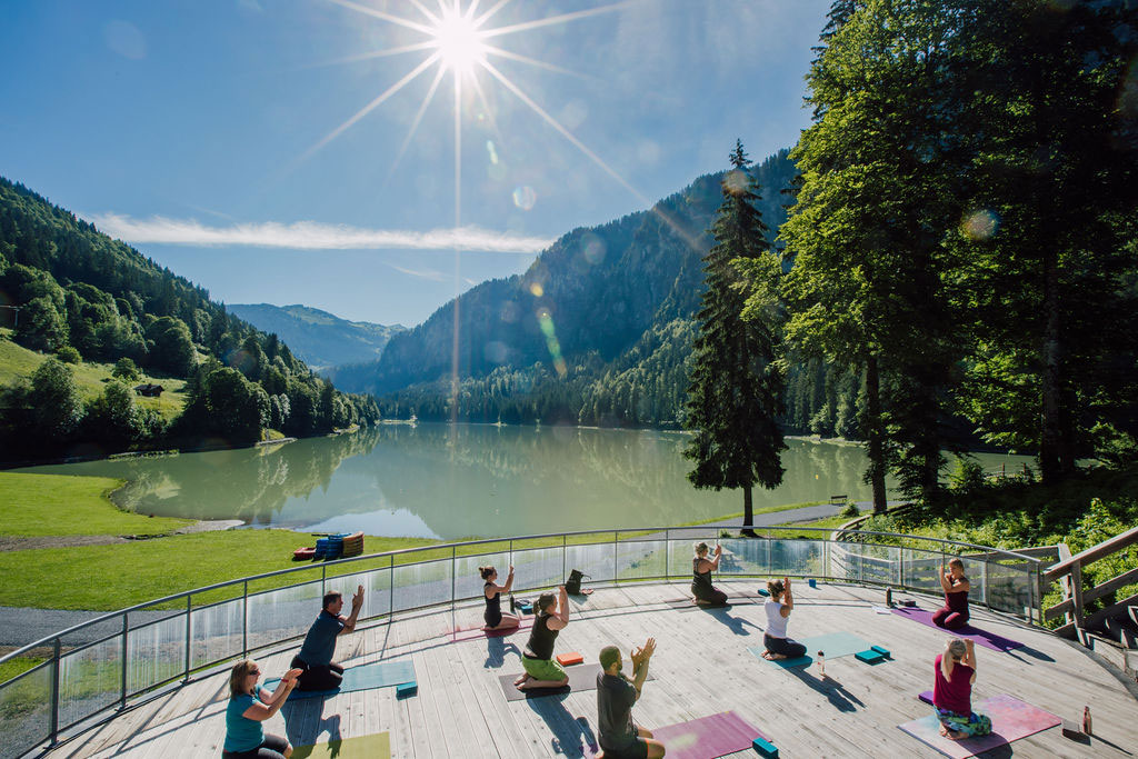 Yoga in Morzine, Lake Montriond