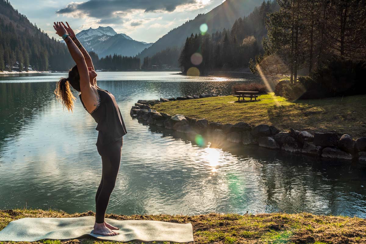 Aisling Donnellan - pilates class at Lake Montriond