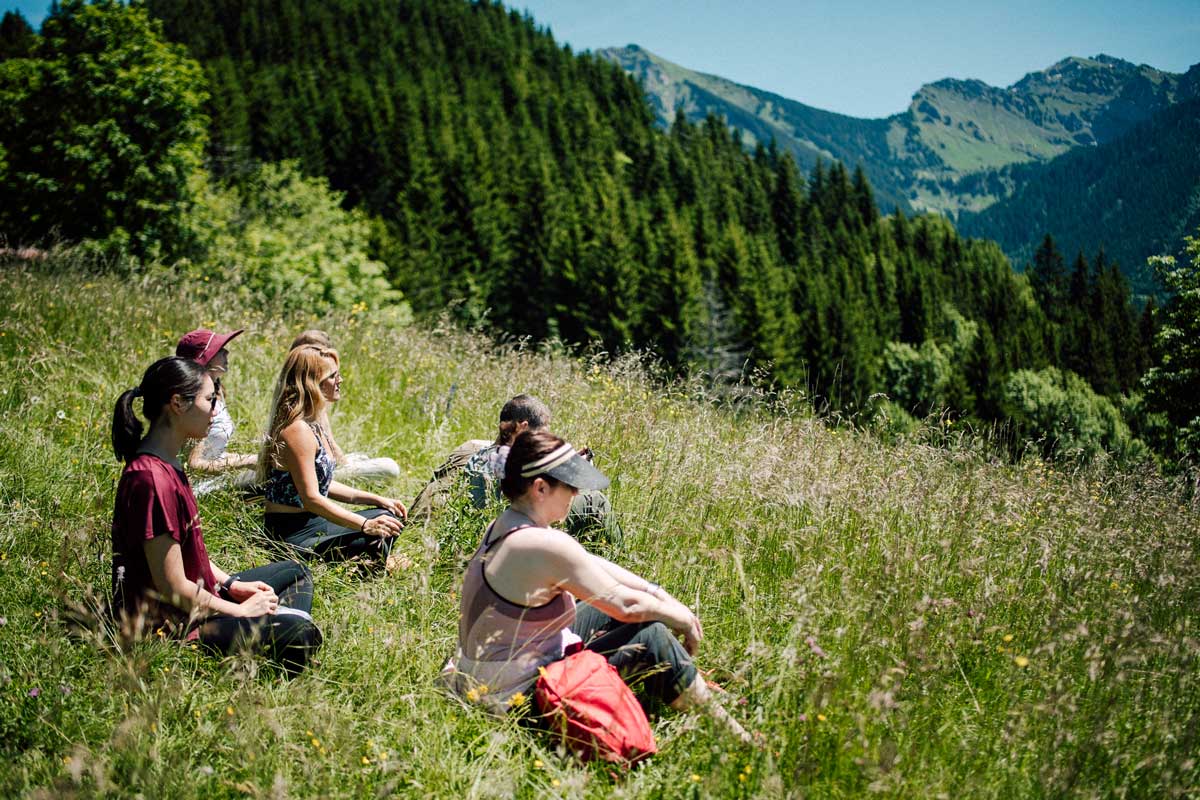 Vipassana meditation in the mountains of the swiss alps