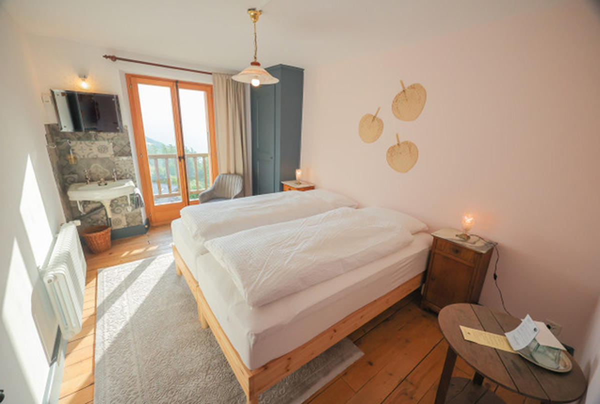 comfortable double room in hotel pension beau site martigny