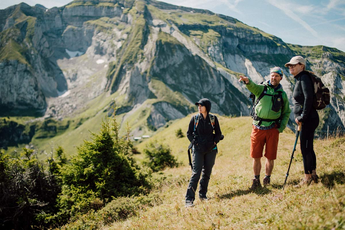 Neil Game Mountain Hiking Guide out with a private group in Morzine in the French Alps