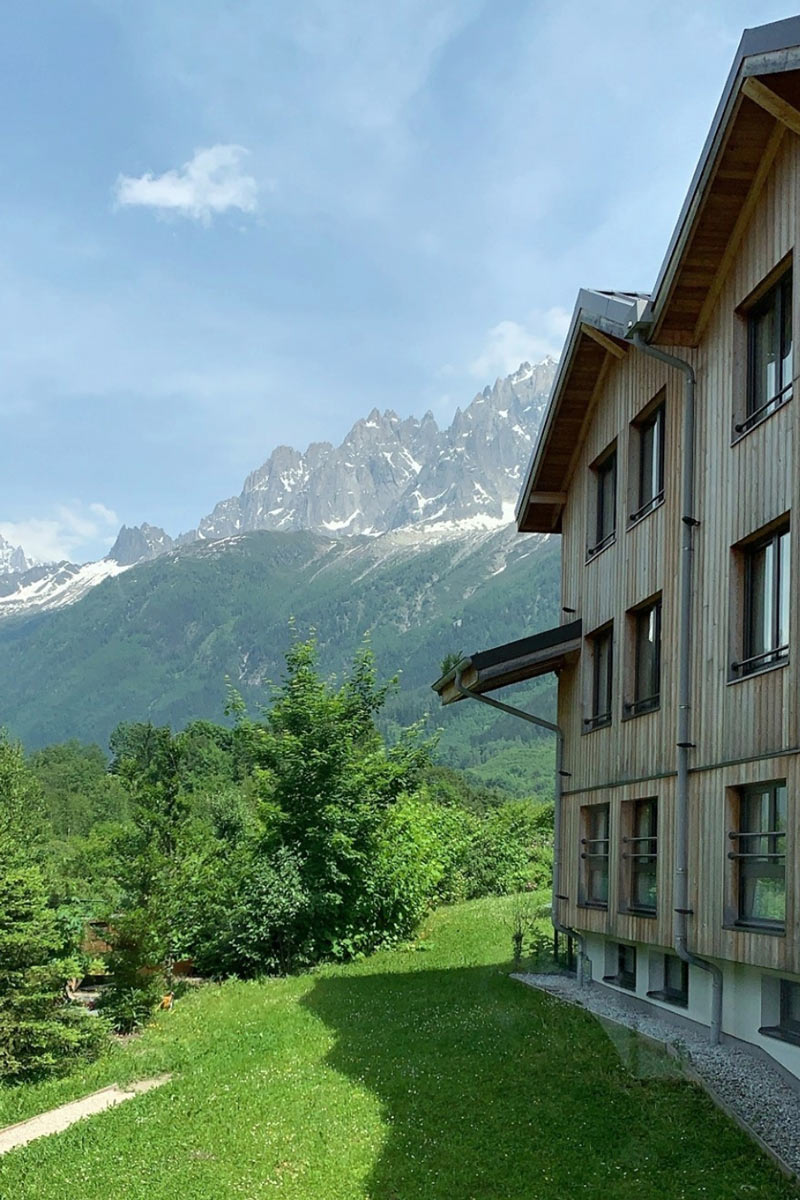 View of Rocky Pop Hotel in Chamonix Mont Blanc