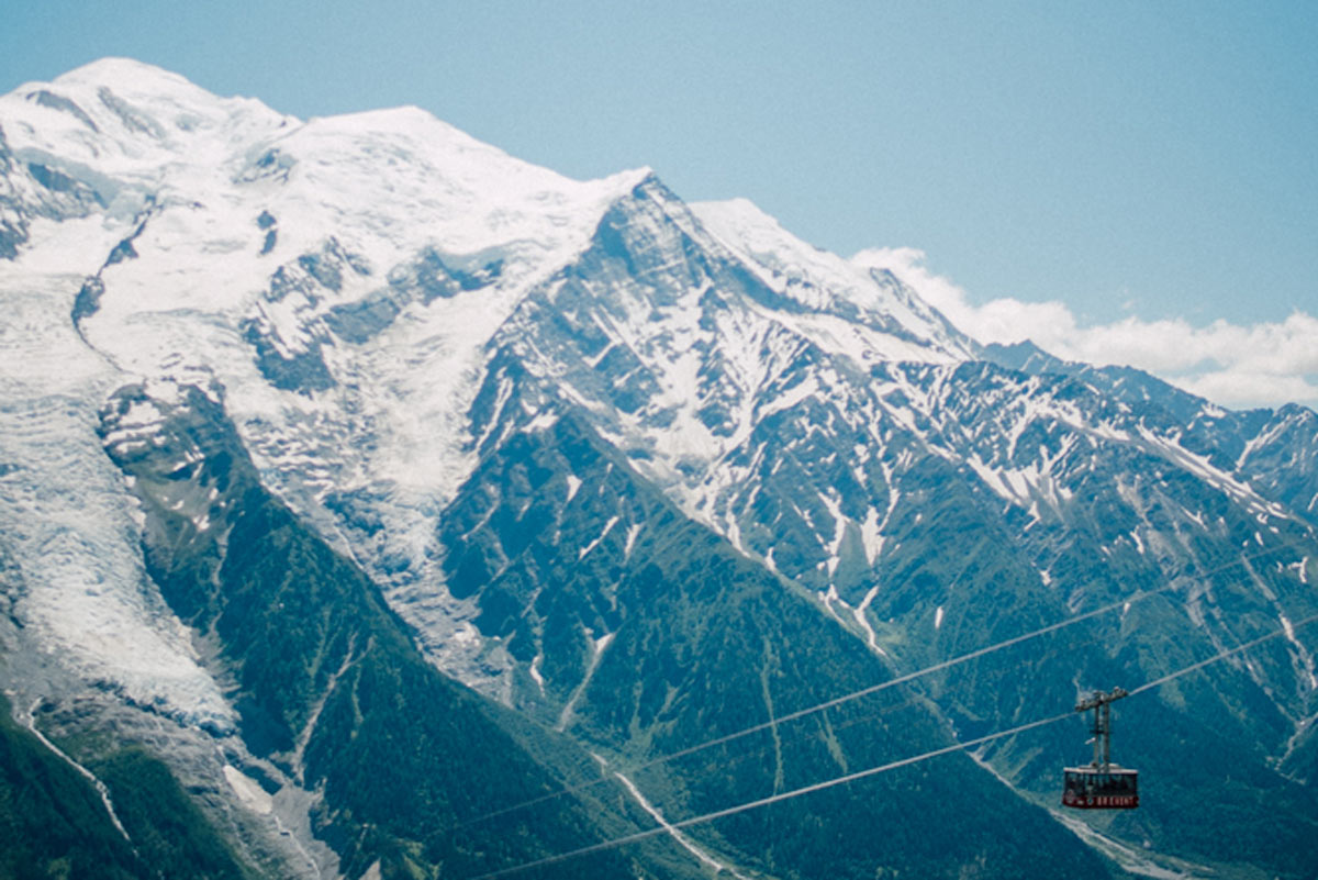 Brevent cable car in Chamonix Mont Blanc