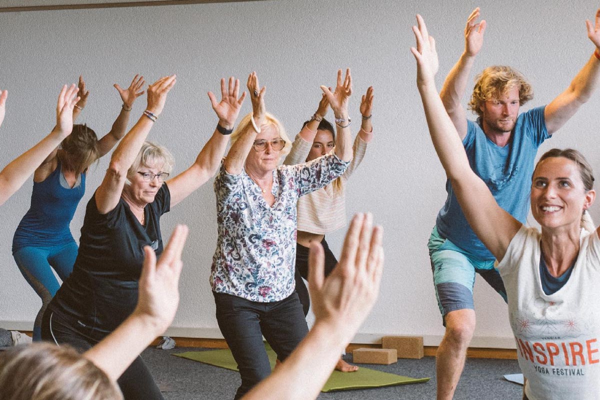 Yoga for all levels and abilities at Inspire Yoga Festival in Verbier