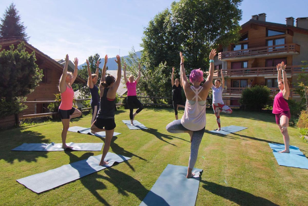 Yoga flow classes at Inspire Yoga Festival in Verbier the Swiss Alps