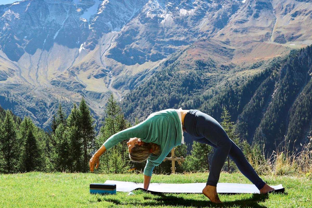 Yoga in nature at La Clusaz Yoga Festival in Haute Savoie, French Alps